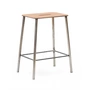 Frama - Adam Hocker, H 50 cm, Leder natur / Stahl unbehandelt