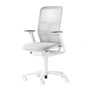 Wilkhahn - AT 187/71 Mesh Bürodrehstuhl ohne Sitztiefenverlängerung, weiß / hellgrau (Hartboden)