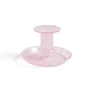 HAY - Flare Kerzenständer, Ø 11 x H 7,5 cm, pink / weiß