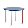 HAY - Two-Colour Esstisch rund, Ø 105 cm, blau / dunkelrot