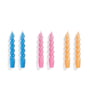 HAY - Spiral Stabkerzen, H 19 cm, blue / dark pink / dark peach (6er-Set)