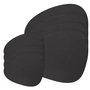 Lind DNA - Geschenkset Curve L, Core meliert anthrazit (4 Tischsets + 4 Glasuntersetzer)