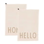 Design Letters - Favourite Geschirrtuch, Hello / Home, off-white (2er-Set)