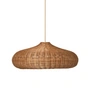 Ferm Living - Rattan Leuchtenschirm, Disc, natur