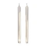 Ferm Living - Dryp Stabkerzen, warm grey / weiß (2er-Set)
