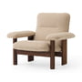 Audo - Brasilia Lounge Chair, Eiche dunkel gebeizt / Bouclé beige
