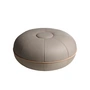 Fritz Hansen - Pouf by Cecilie Manz, Ø 50 cm, Leder hellgrau
