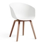 HAY - About A Chair AAC 22, Walnuss lackiert / white 2.0 (Kunststoffgleiter)