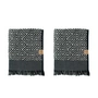 Mette Ditmer - Morocco Gästehandtuch 60 x 35 cm, schwarz / weiß (2er-Set)