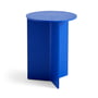 Hay - Slit Table Round High, Ø 35 x H 47 cm, vivid blue