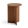 HAY - Slit Table Round High, Ø 35 x H 47 cm, Walnuss natur
