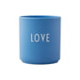 Design Letters - AJ Favourite Porzellan Becher, Love / sky blue
