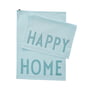 Design Letters - Favourite Geschirrtuch, Happy / Home, light blue (2er-Set)
