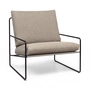 Ferm Living - Desert Dolce Outdoor Sessel, schwarz / dark sand