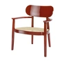 Thonet - 119 F Lounge Stuhl, Buche dunkelrot / Rohrgeflecht mit Kunststoffstützgewebe