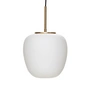 Hübsch Interior - Glas Pendelleuchte Ø 25 cm, Höhe 36 cm, weiß / Messing