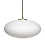 Hübsch Interior - Glas Pendelleuchte Ø 40 cm, Höhe 36 cm, weiß / Messing