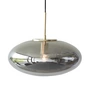 Hübsch Interior - Glas Pendelleuchte Ø 40 cm, Höhe 32 cm, verspiegelt / Messing