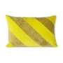 HKliving - Striped Samt-Kissen, 40 x 60 cm, gelb / grün