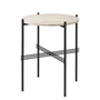 Gubi - TS Outdoor Beistelltisch, Ø 40 cm, schwarz / weiß