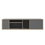 Müller Small Living - Vertiko Wide Sideboard, Two, CPL anthrazit / Birke