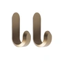 Normann Copenhagen - Curve Wandhaken Mini, matt gold (2er-Set)