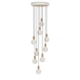 Tala - Eiche Nine Pendelleuchte Set, inklusive 9 x Sphere IV LED-Leuchtmittel E27, weiß / Messing