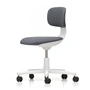 Vitra - Rookie Bürostuhl, soft grey / Tress blaugrau (Hartbodenrollen)