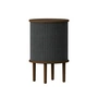 Umage - Audacious Beistelltisch mit USB Anschluss, Ø 38 x H 59.3 cm, Eiche dunkel / shadow