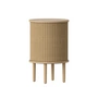 Umage - Audacious Beistelltisch mit USB Anschluss, Ø 38 x H 59.3 cm, Eiche natur / sugar brown