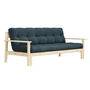 Karup - Unwind Schlafsofa, Kiefer natur / petrolblau (757)