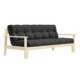Karup - Unwind Schlafsofa, Kiefer natur / dunkelgrau (734)