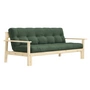 Karup - Unwind Schlafsofa, Kiefer natur / olivgrün (756)