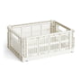 Hay - Colour Crate Korb M, 34,5 x 26,5 cm, off white, recycled