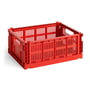 Hay - Colour Crate Korb M, 34,5 x 26,5 cm, red, recycled