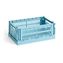 HAY - Colour Crate Korb S, 26,5 x 17 cm, light blue, recycled