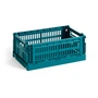 HAY - Colour Crate Korb S, 26,5 x 17 cm, ocean green, recycled