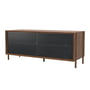 Hartô - Gabin Sideboard 122 cm, Walnuss natur / schiefergrau