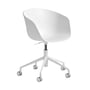 Hay - About A Chair AAC 52 mit Gaslift, Aluminium weiß / white 2.0