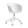 HAY - About A Chair AAC 52 mit Gaslift, Aluminium weiß / white 2.0