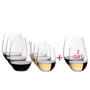 Riedel - O Wine Weingläser, Viognier / Chardonnay, Cabernet / Merlot, transparent (6+2 gratis)