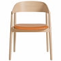 Andersen Furniture - AC2 Stuhl, Eiche weiß pigmentiert / Leder cognac