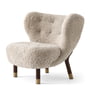 &Tradition - Little Petra VB1 Lounge Chair Limited Edition, Walnuss mit Messing / Schaffell Moonlight