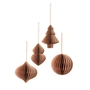 Broste Copenhagen - Christmas Mix Deko-Anhänger, Ø 9 x H 10 cm, indian tan (4er-Set)