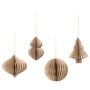Broste Copenhagen - Christmas Mix Deko-Anhänger, Ø 9 x H 10 cm, braun natur (4er-Set)