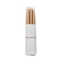Broste Copenhagen - Tapers getauchte Spitzkerze, Ø 1,2 cm, walnut (10er-Set)