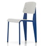 Vitra - Prouvé Standard SP Chair, Bleu Marcoule (glatt) / warmgrey, Filzgleiter (Hartboden)