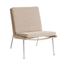 &Tradition - Boomerang HM1 Loungesessel, Eiche geölt / Beine Edelstahl, beige (Karakorum 003)