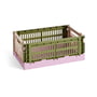 Hay - Colour Crate Mix Korb S, 26,5 x 17 cm, olive / powder, recycled