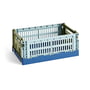 Hay - Colour Crate Mix Korb S, 26,5 x 17 cm, dusty blue, recycled